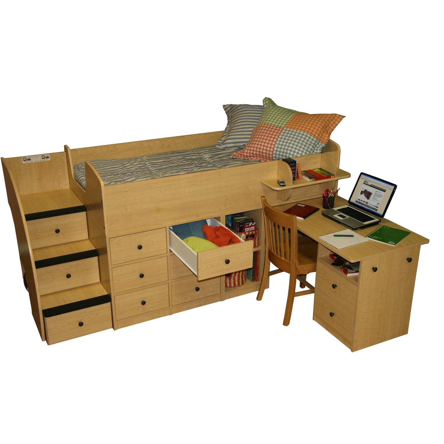 Berg Captain S Bed With Pull Out Desk Furniture Berg Furniture Captain S Bed With Pull Out Desk Amp 3 Stairs
