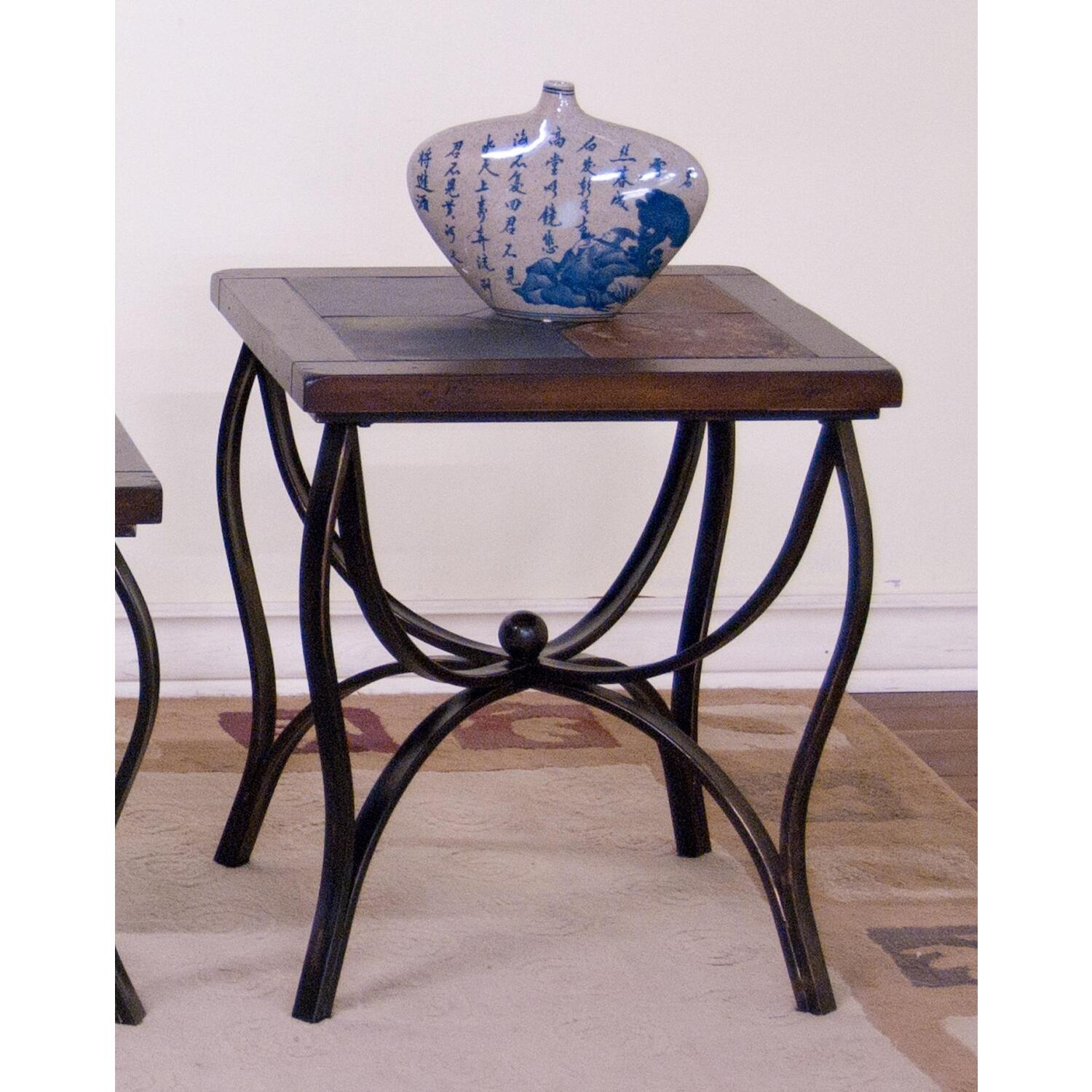 Sunny Designs Santa Fe Slate/ Metal End Table by OJ Commerce 3125DCE