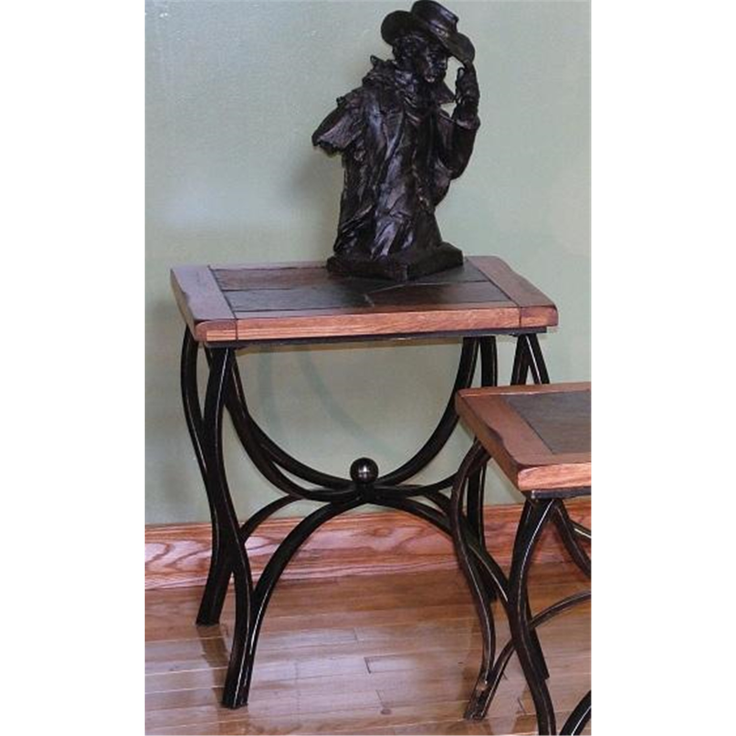 Sunny Designs Sedona Slate/ Metal End Table by OJ Commerce 3125ROE 226.74