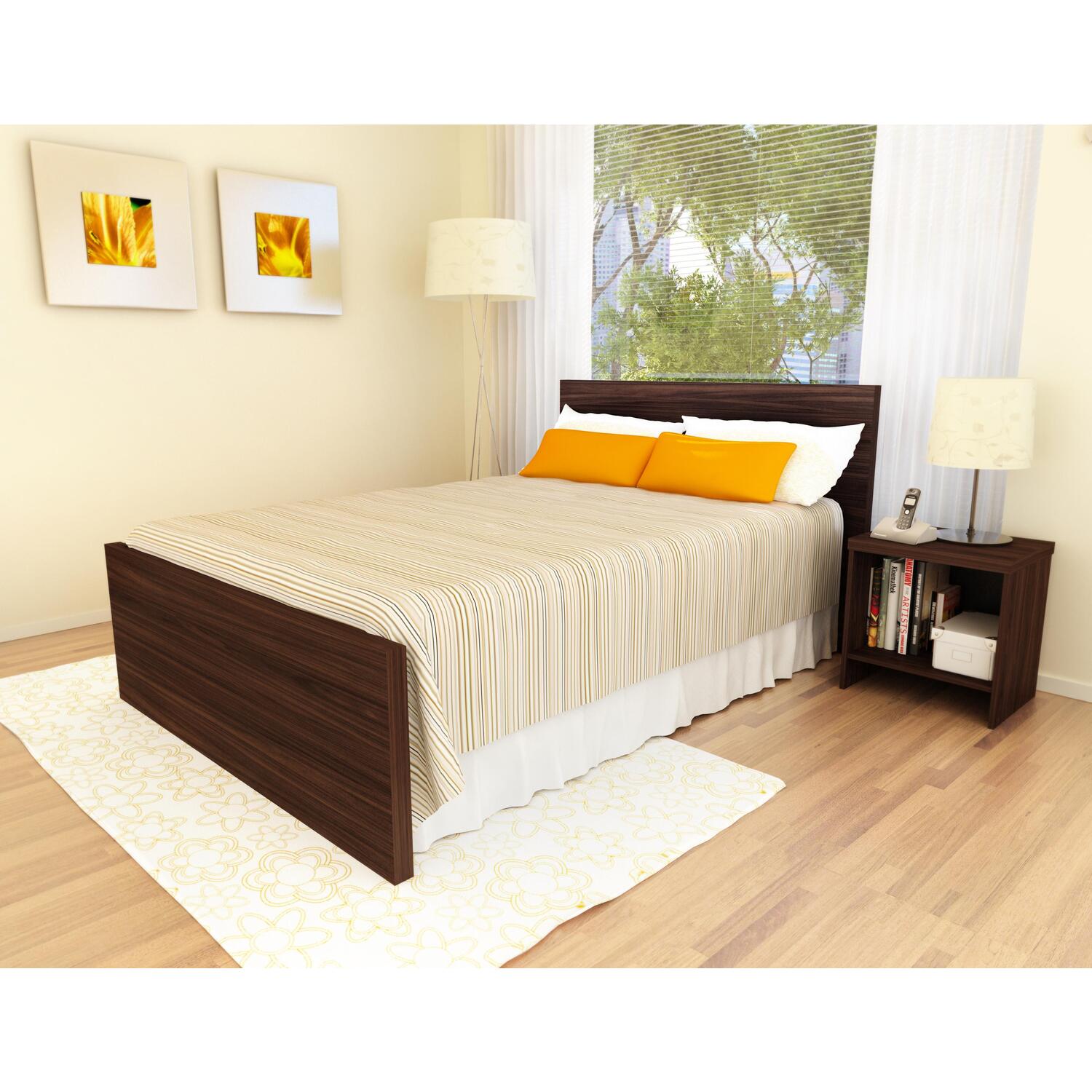 Sonax Brook Double Bed Head and Foot Board in Ebony Pecan by OJ