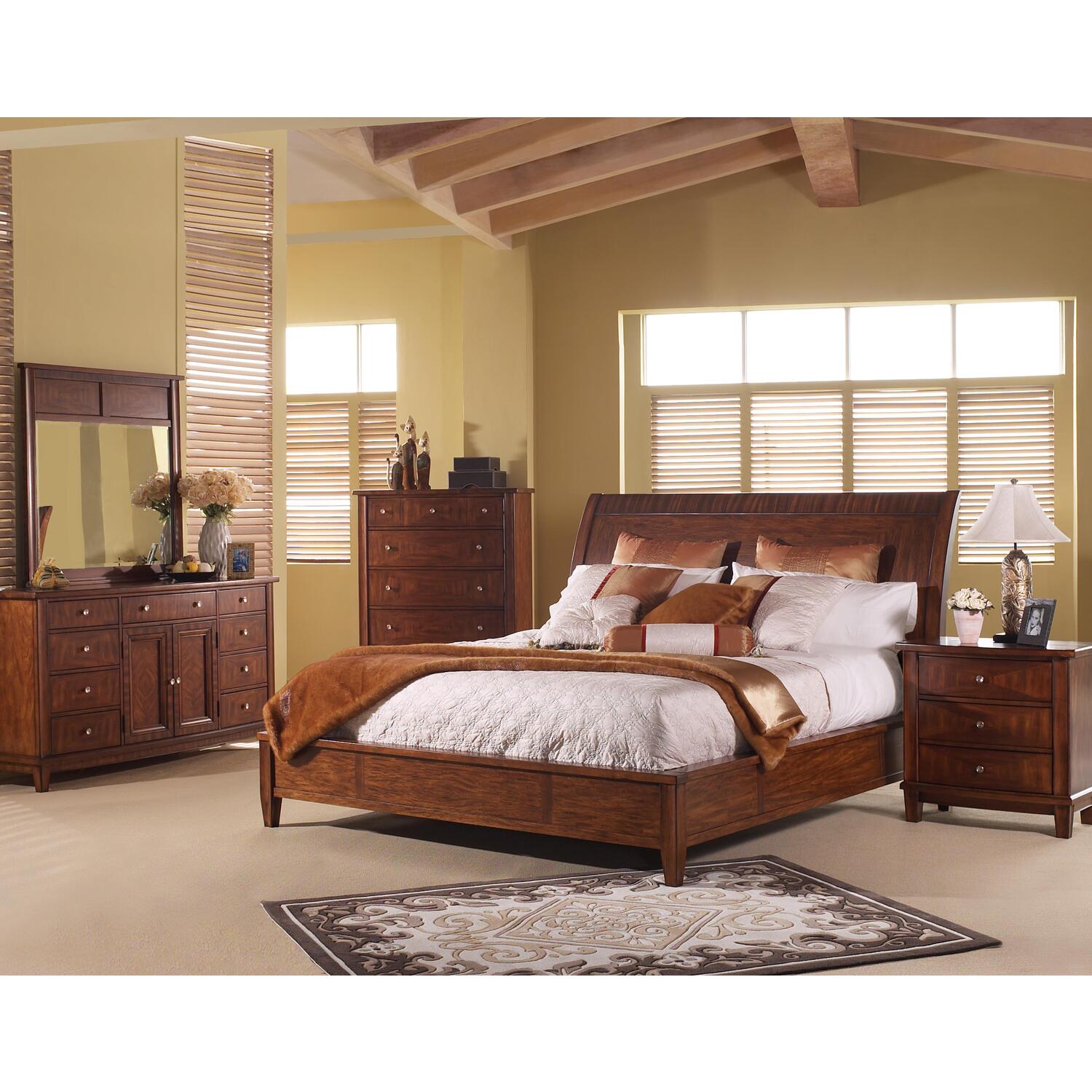 Somerton Runway California King Sleigh Bed by OJ Commerce P14055C