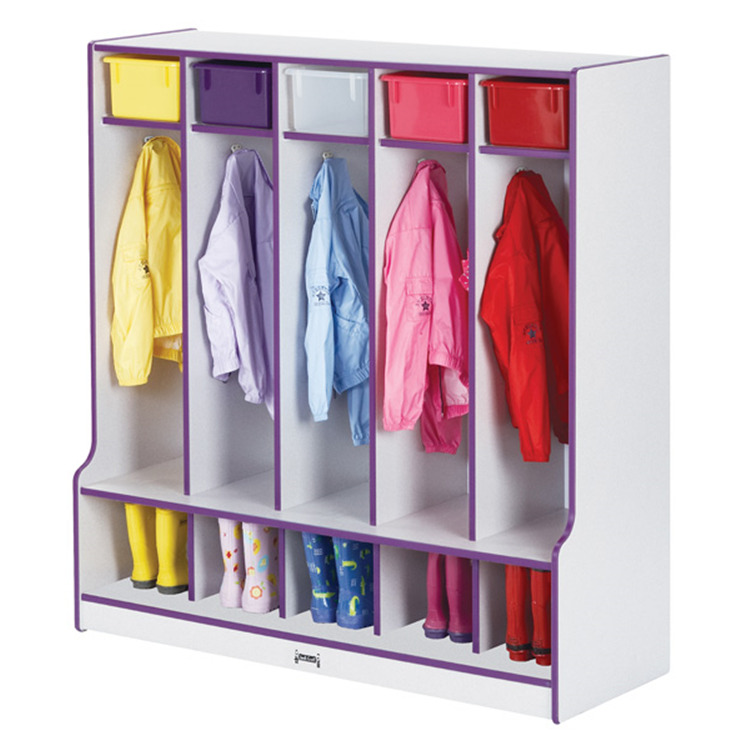 Coat Locker With Step  - 5 Sections