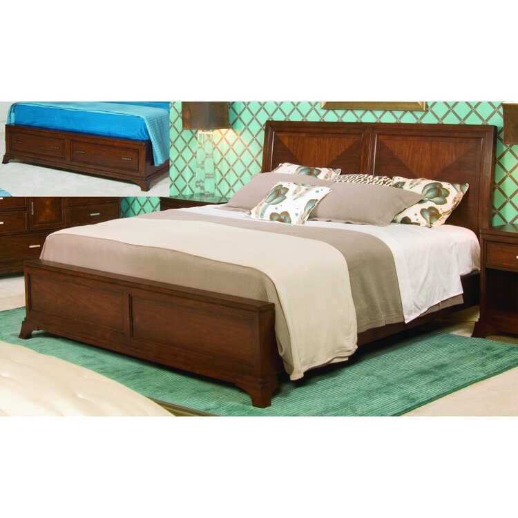 Low Profile Sleigh BedwithStorage Footboard King