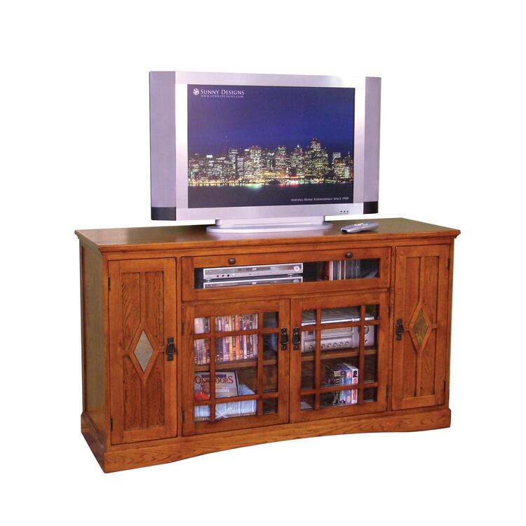 Mission Oak Counter Height TV Console, 62