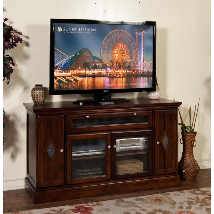 Cappuccino Counter Height TV Console, 62
