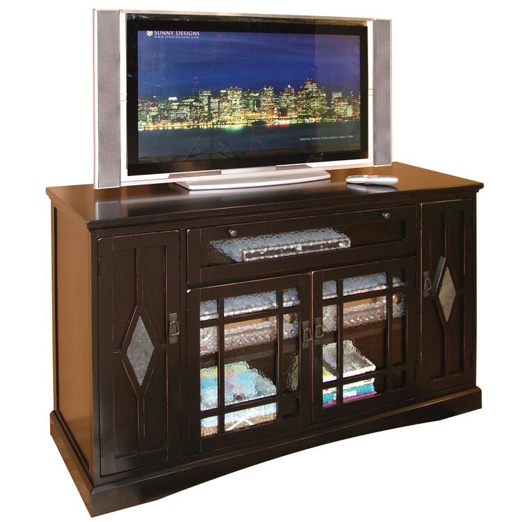 Black Counter Hgt. TV Console, 62