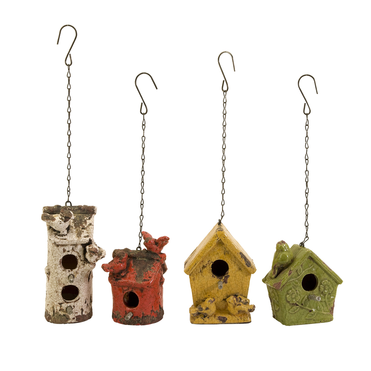 Set of 4 Mercade Birdhouses