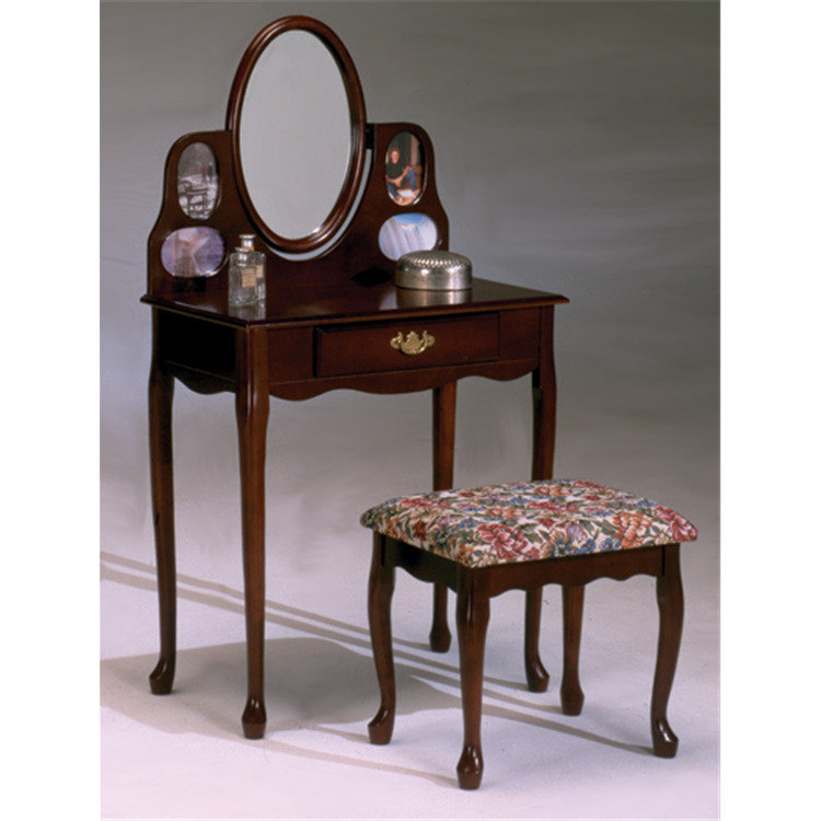 Cherry Picture Frame Vanity And Bench