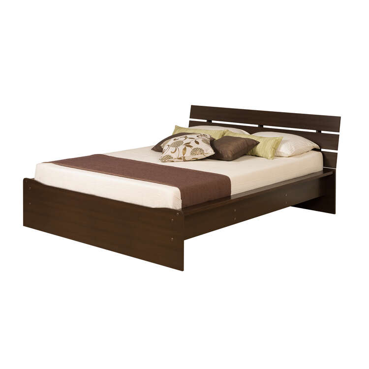 Avanti Queen Platform Bed with integrated slat headboard