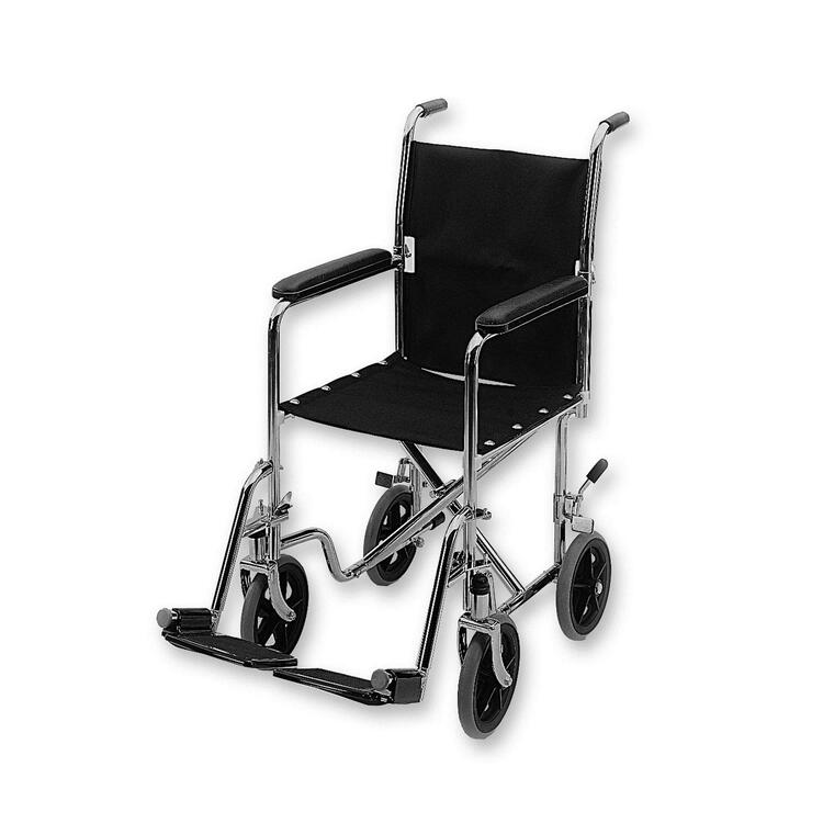 Lightweight 19in Transport Chair With Hammer Tone Finish