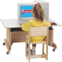 White Jonti-craft Computer Table