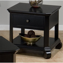 Billings Black Finished  Square End Table 