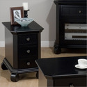 Billings Black Finished  Chairside Table 