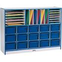 Sectional Mobile Cubbie With Trays
