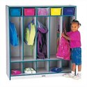 Coat Locker With Step  - 5 Sections