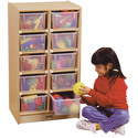10 Tray Mobile Storage With Colored Trays