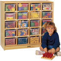 20 Tray Mobile Storage With Colored Trays