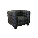 Arriga Black Leather Modern Chair