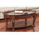 Oval Cocktail Table-Glass Top