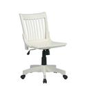 Deluxe Armless Wood Bankers Chair with Wood Seat