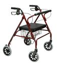Go-Light Bariatric Rollator Walker with Large Padded Seat