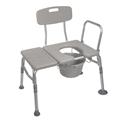 Combination Plastic Transfer Bench With Commode Opening