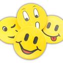 Poly Smiley Faces Spots Set Of 4