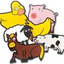 Poly Farm Animal Spots Set Of 6