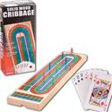 Wood Cribbage With Cards