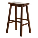 Wood Saddle Counter Stool