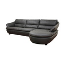 Bailey Black Leather Sectional Sofa