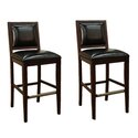 Set of 2 Bryant Bar Stools in Antique Black