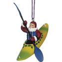 White Water Kayaking Santa Ornament