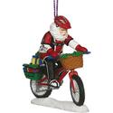 Mountain Bike Santa Ornament