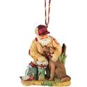 Santa With Lab Ornament