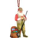 Fly Fishing Santa Ornament Ornament
