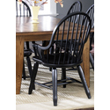 Treasures Bow Back Arm Chair - Black