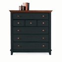 Drawer Chest-Black with Cherry Top