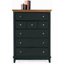 Drawer Chest-Black with Maple Top