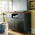 Entertainment Center-Black With Maple Top