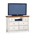 Entertainment Center-White With Maple Top