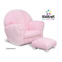 Chenille Upholstered Rocker & Ottoman