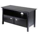 Timber TV Stand with two sliding doors