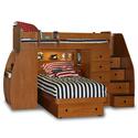 Space Saver T/T with Desk, Stairs, Chest & Platform Bed                                                                                                        