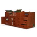 Captain's Bed Twin with Drawers,Cabinet & 3 Stairs    