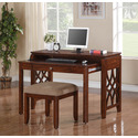Woodmont Desk/Entertainment Combo with Power Plug