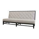 Bristol Tufted Gray Linen Modern Sofa 