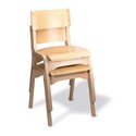 Carlo All Natural Stacking Chair
