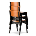 Carlo Black and Wild Cherry Stacking Chair