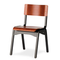 Carlo Black and Orange Stacking Chair